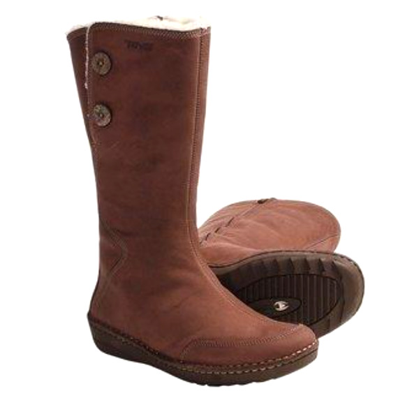 Women's Teva Tonalea Leather Boots Size 6 - Picture 1 of 7